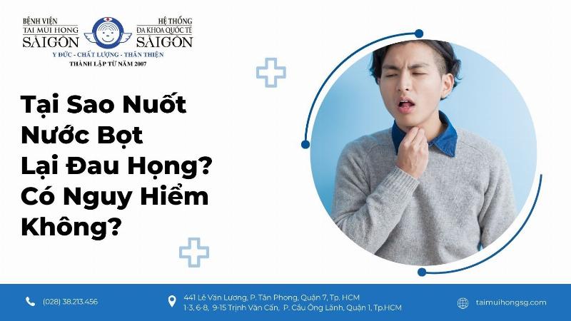 Khô họng khiến nuốt nước bọt đau họng