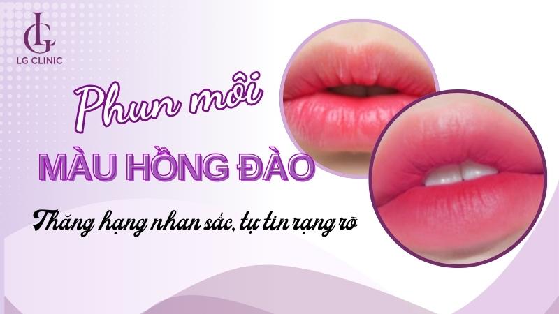 Hình ảnh phun môi hồng đào tự nhiên