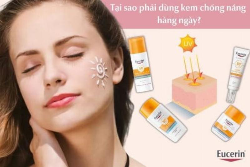 Minh hoa viec thoa kem chong nang tro thanh thoi quen hang ngay