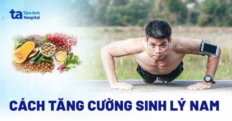 Hình ảnh minh họa các biện pháp phòng ngừa yếu sinh lý: tập thể dục, ăn uống lành mạnh, không hút thuốc