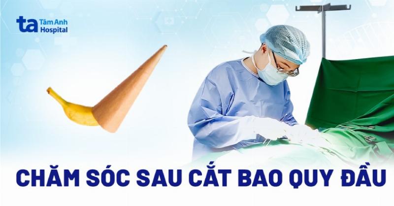 Hình ảnh minh họa các phương pháp điều trị như thuốc bôi, thuốc uống, và phẫu thuật cắt bao quy đầu