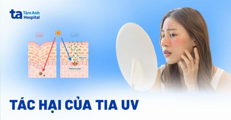 Hinh anh minh hoa tac hai cua tia uvb gay chay nang va sam da