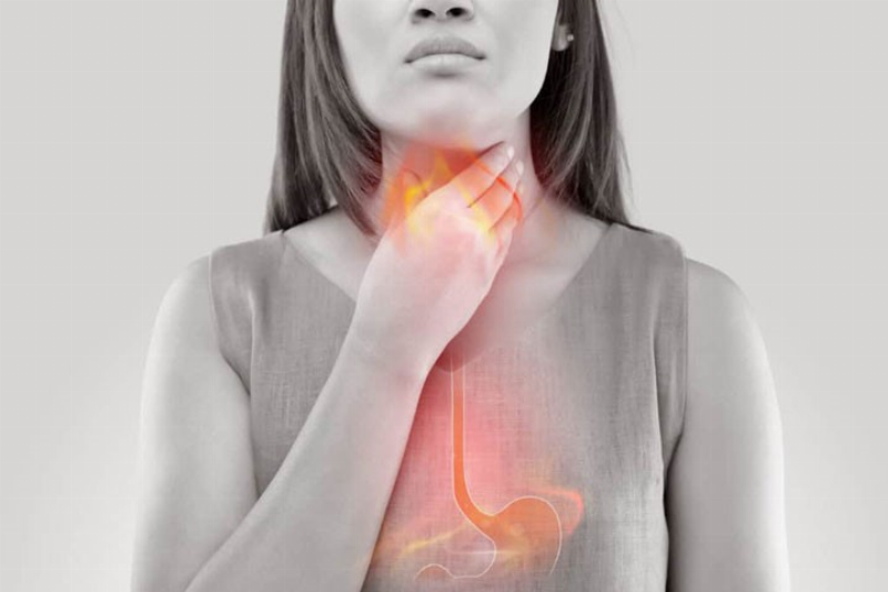 Hình ảnh minh họa mối liên hệ giữa trào ngược dạ dày và khó thở.